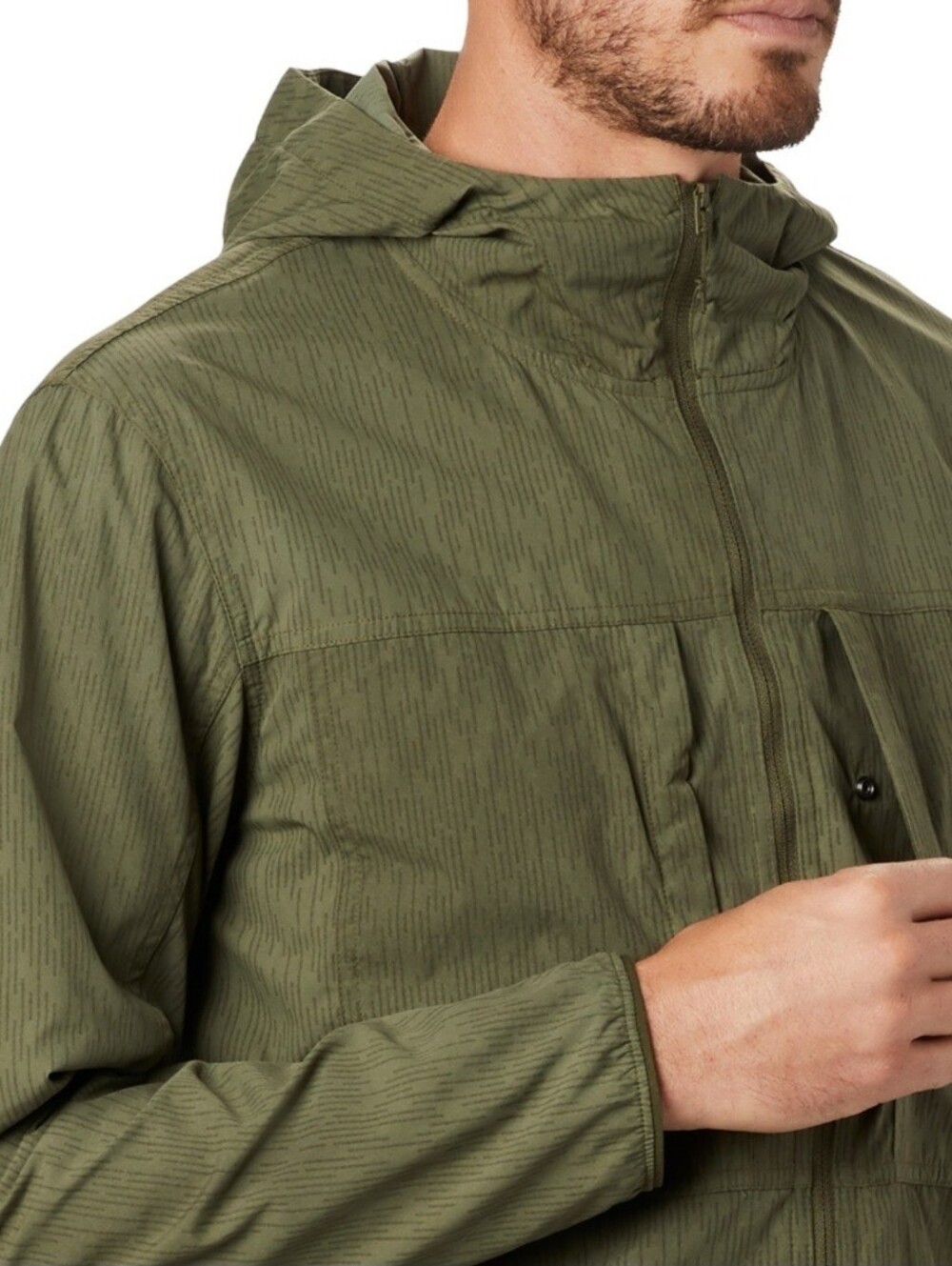 Mountain Hardwear Echo Lake Full Zip Hoodie Men's XL Olive Green Lightweight